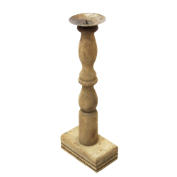 Świecznik drewniany w starym stylu 35cm